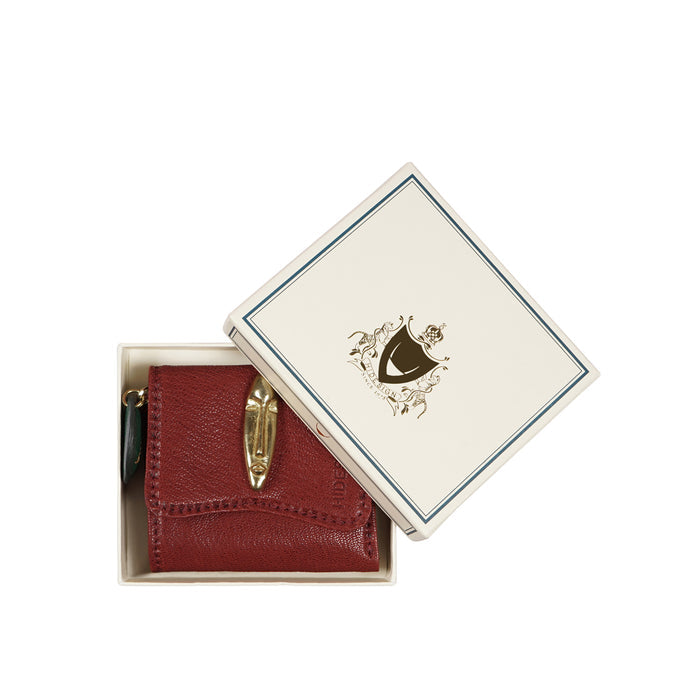 Pharaoh  W1 Red Leather Trifold Wallet