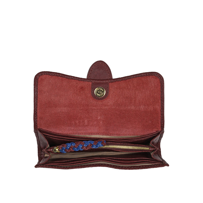 Pharaoh  W2 Red Leather Bi-Fold Wallet