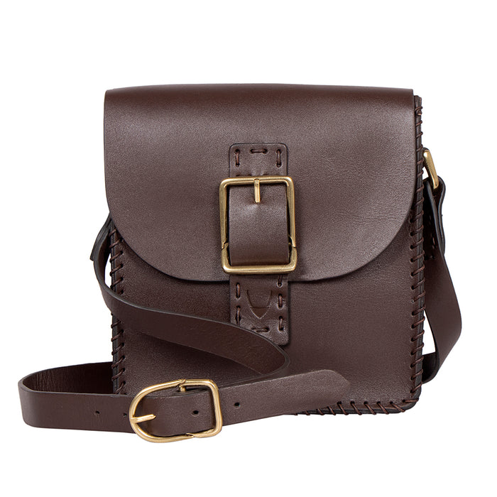 Piazza Brown Leather Crossbody