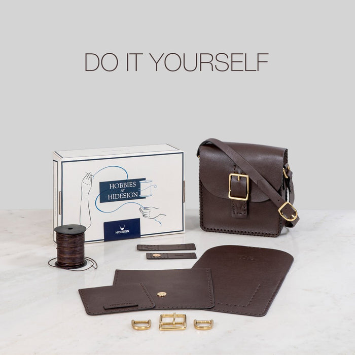 Piazza Brown Leather Crossbody