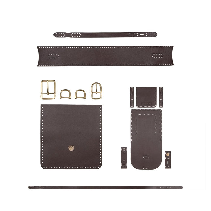Piazza Brown Leather Crossbody