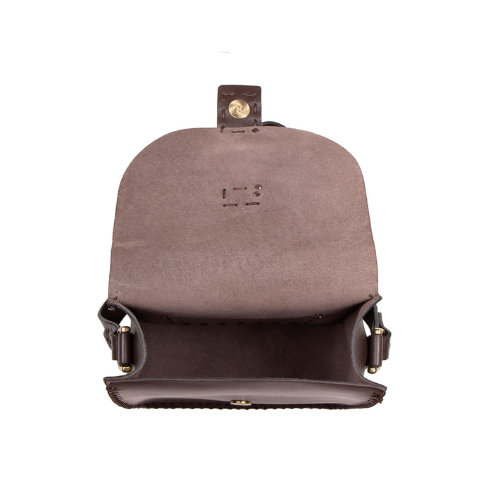 Piazza Brown Leather Crossbody