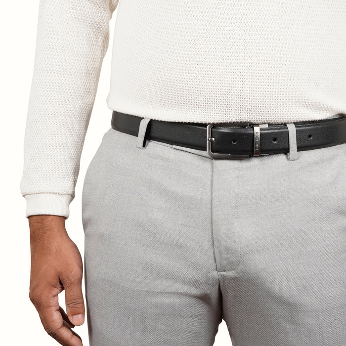 Pique Adison Men's Black Reversible Leather Belt