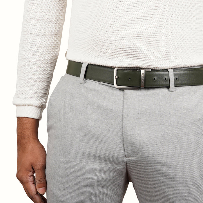 Pique Adison Men's Black Reversible Leather Belt