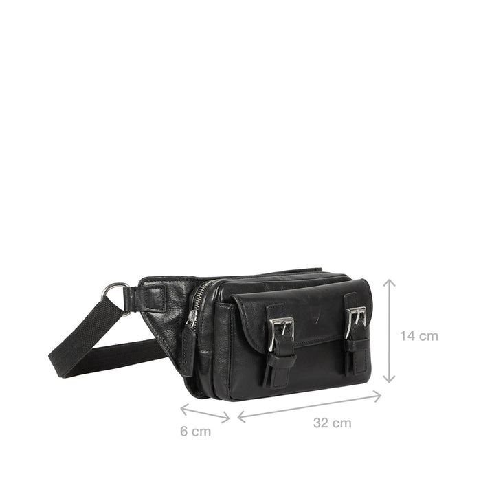 Pisco 01 Black Leather  Crossbody