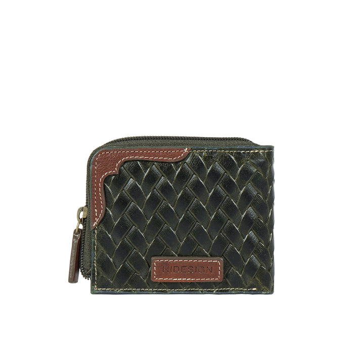 Pisco W2 Green Leather Bi-Fold Wallet