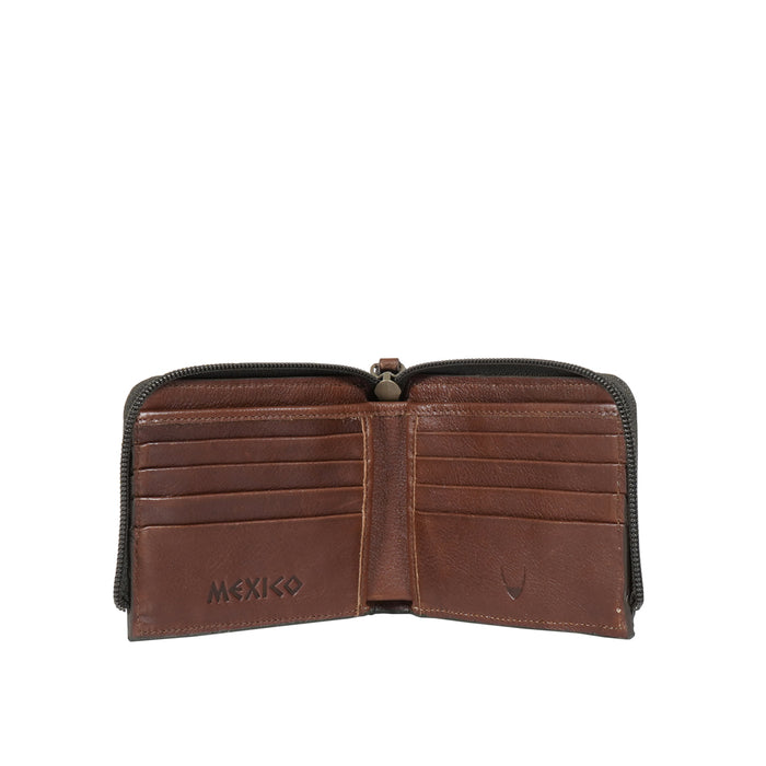 Pisco W2 Green Leather Bi-Fold Wallet