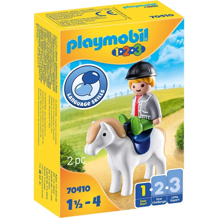 Playmobil - 1.2.3 Boy With Pony 70410
