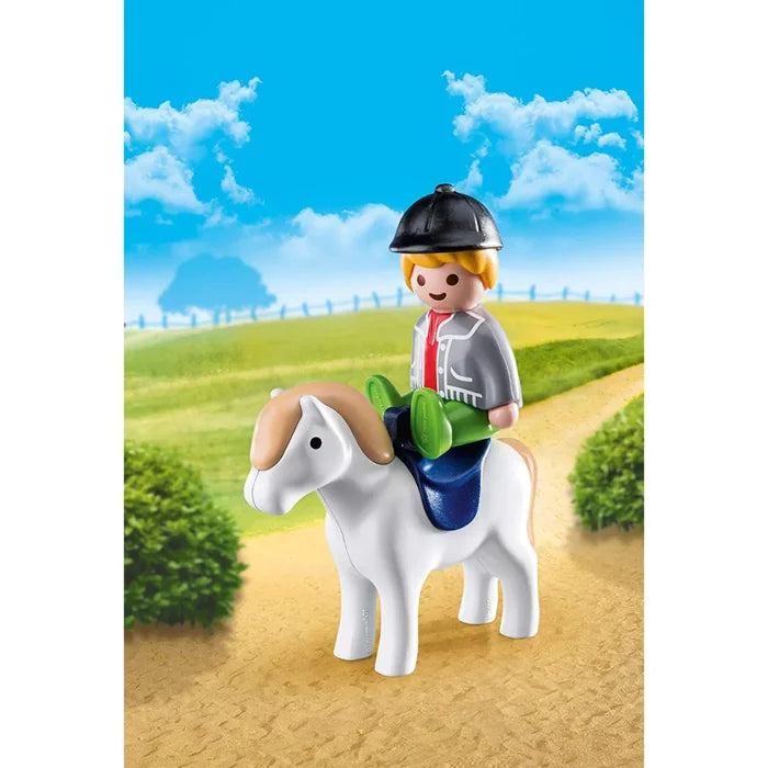 Playmobil - 1.2.3 Boy With Pony 70410