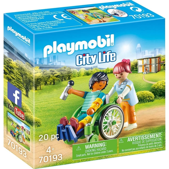 Playmobil - City Life Hospital Patient in Wheelchair 70193