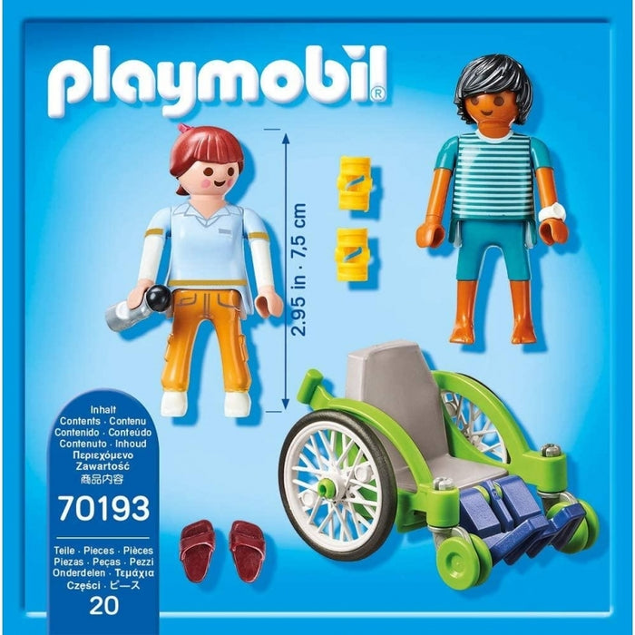 Playmobil - City Life Hospital Patient in Wheelchair 70193