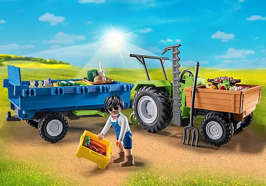 Playmobil - Tractor with Trailer 71249
