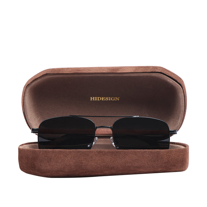 Polermo Unisex Black Aviator Sunglasses