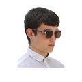 Polermo Unisex Brown Aviator Sunglasses