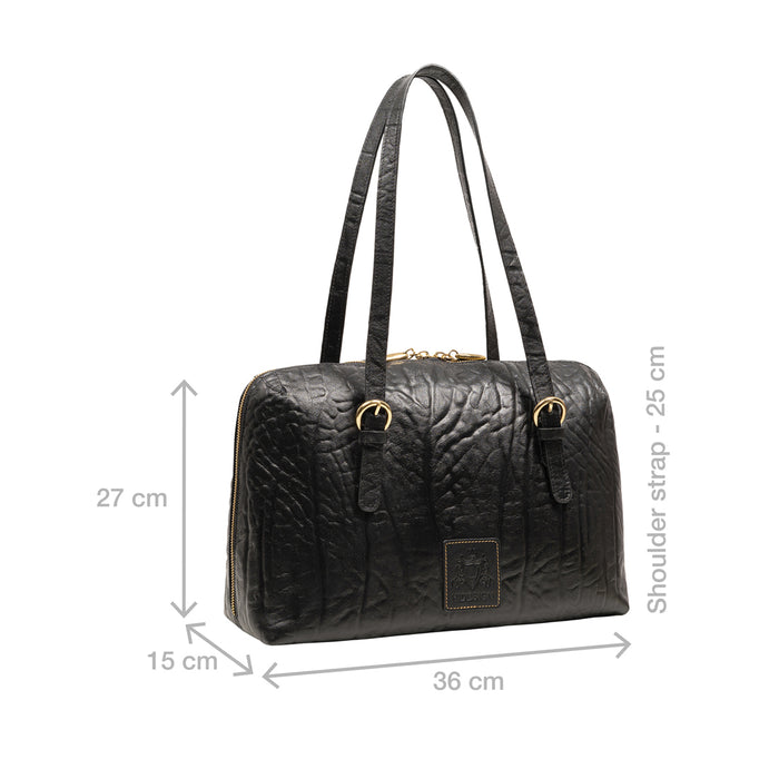 Pont Neuf 01 Black Leather Shoulder Bag