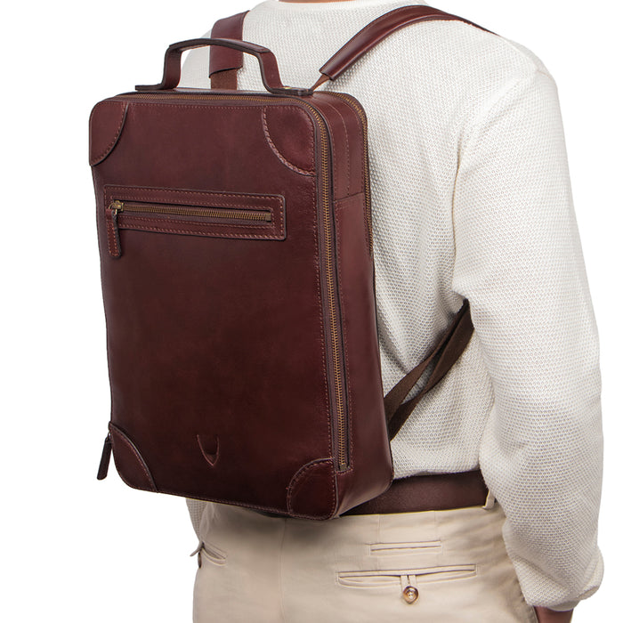 Protect 01 Brown Leather  Backpack