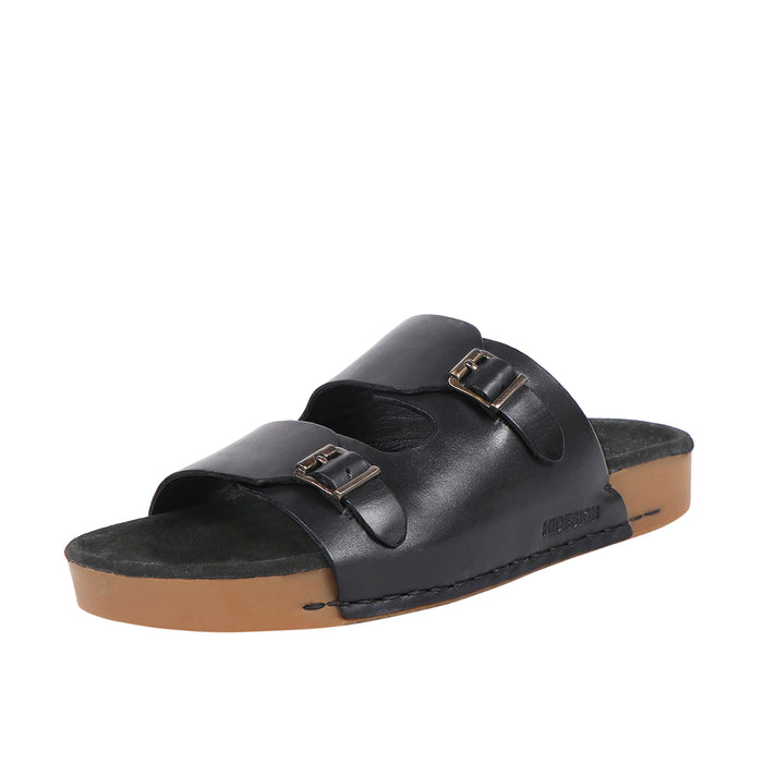 Puerto Rico Women's Black Leather Sandals