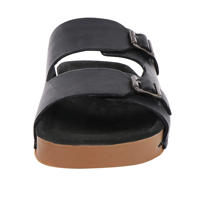 Puerto Rico Women's Black Leather Sandals