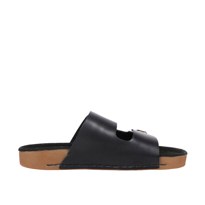 Puerto Rico Women's Black Leather Sandals