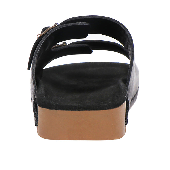 Puerto Rico Women's Black Leather Sandals