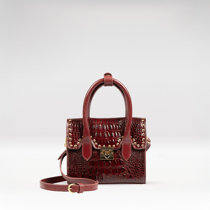 Punk 01 Red Leather Satchel