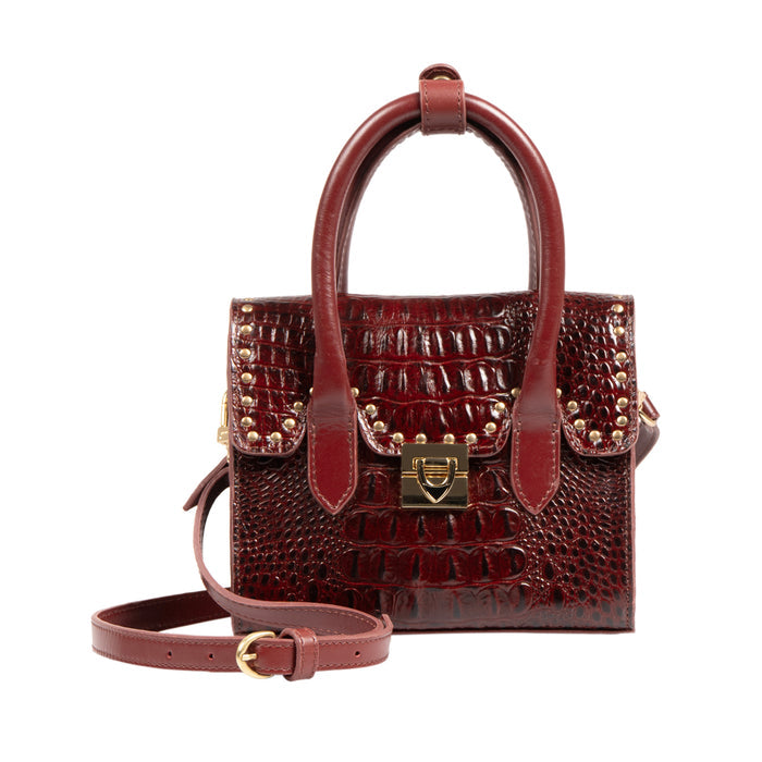 Punk 01 Red Leather Satchel