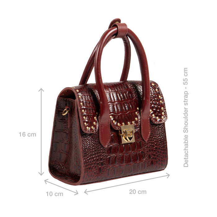 Punk 01 Red Leather Satchel