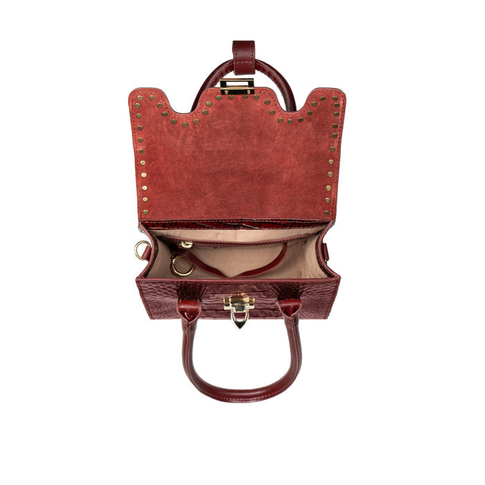 Punk 01 Red Leather Satchel
