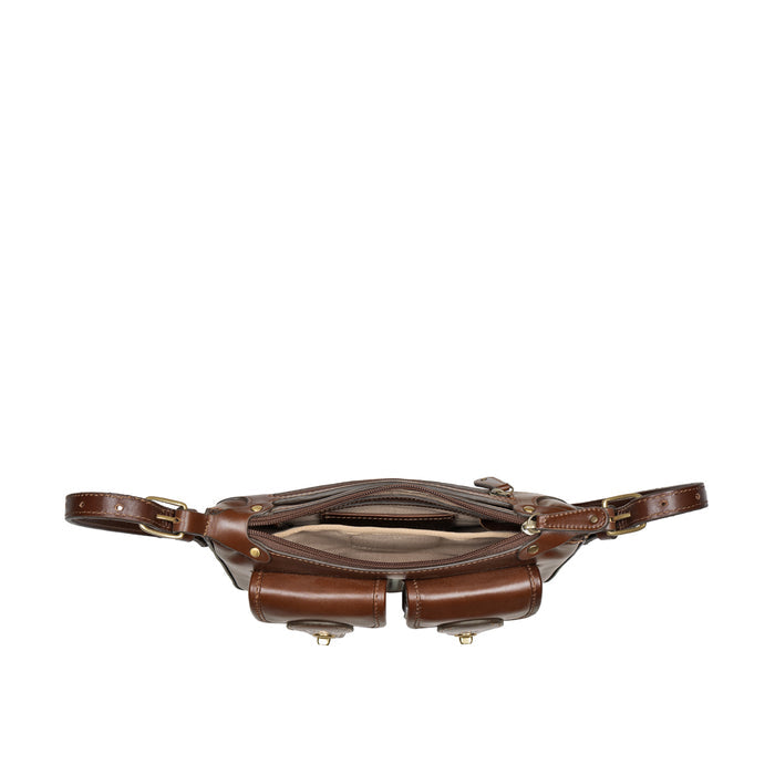 Pyne 01 Brown Leather Sling Bag