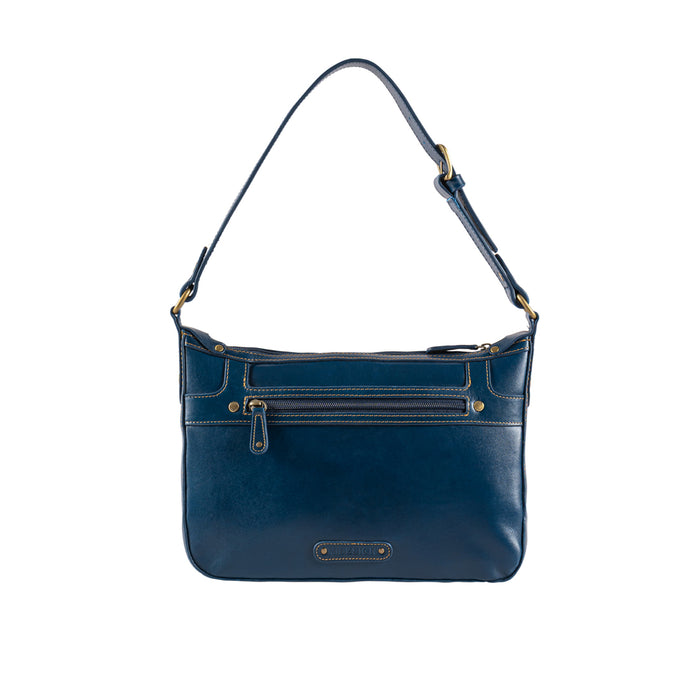 Pyne 02 Blue Leather Shoulder Bag