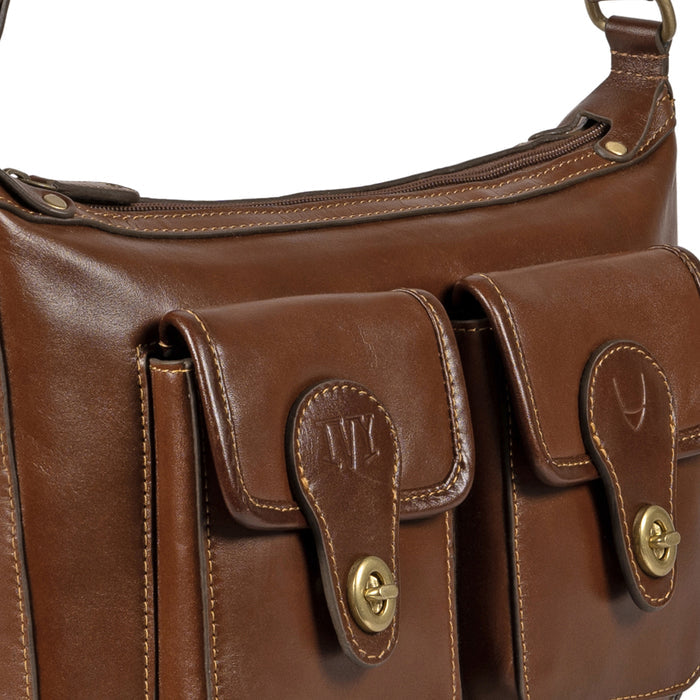 Pyne 02 Brown Leather Shoulder Bag