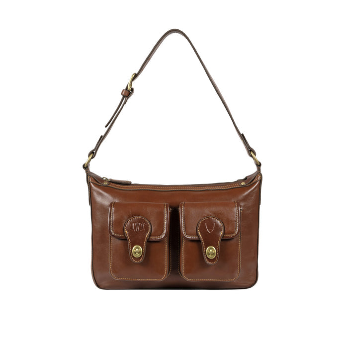 Pyne 02 Brown Leather Shoulder Bag