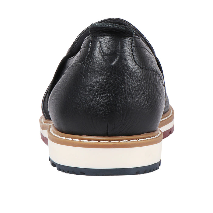 Quebec Men's Brown Leather Slip On Shoes