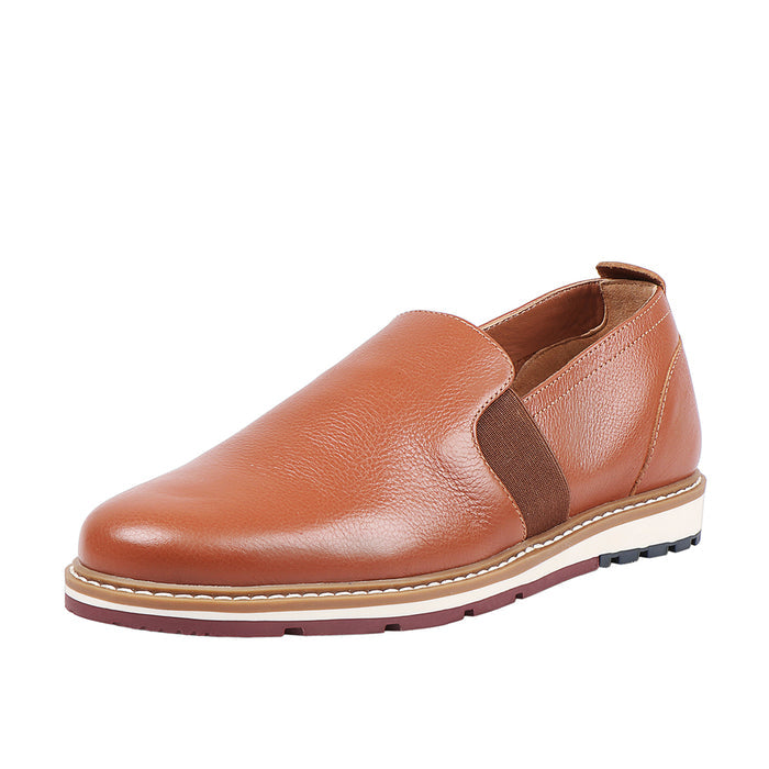 Quebec Men's Tan Leather Slip On