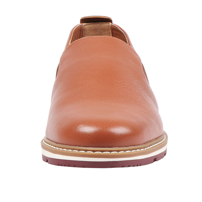Quebec Men's Tan Leather Slip On
