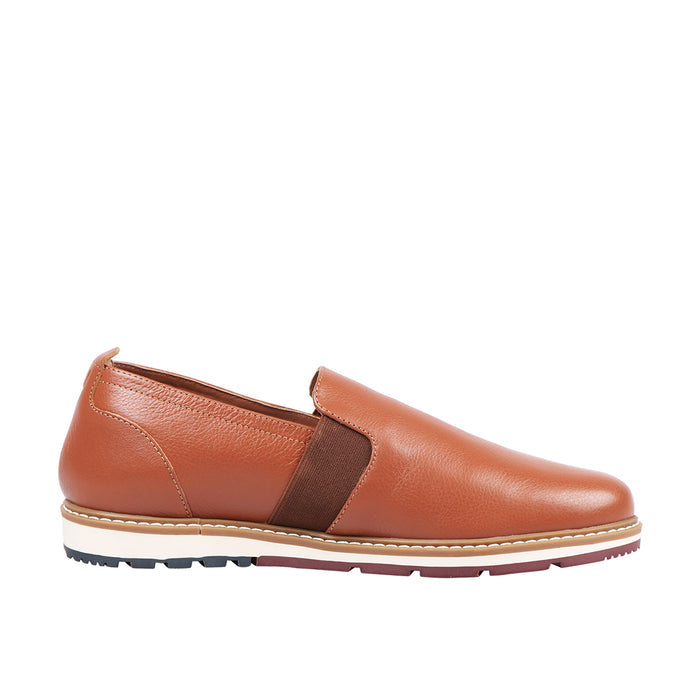 Quebec Men's Tan Leather Slip On