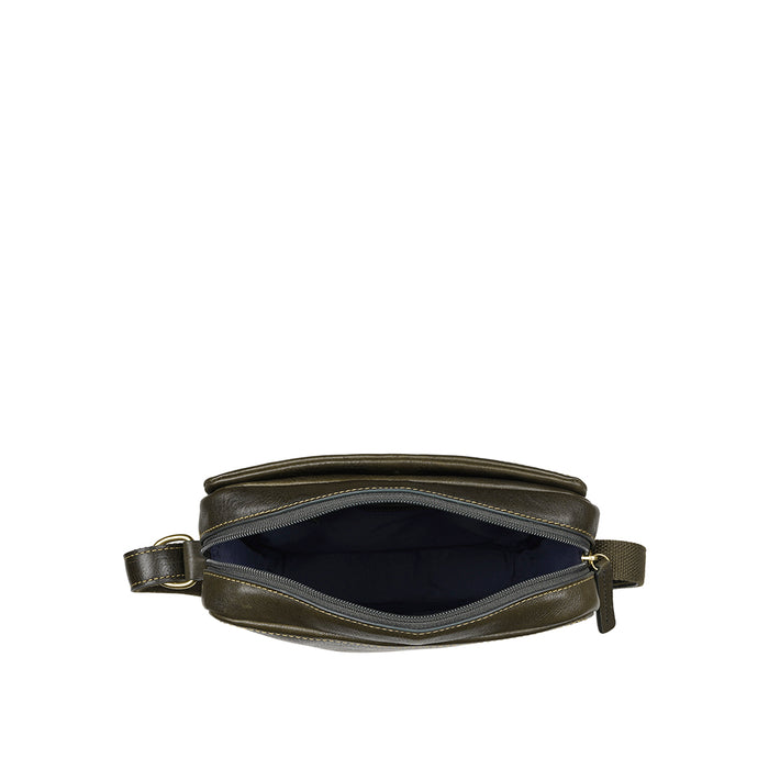 Rambler 01 Green Leather  Crossbody