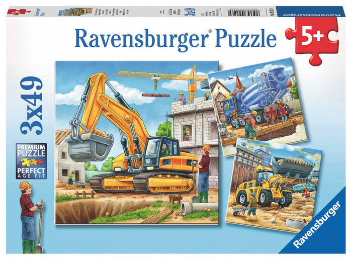 Ravensburger - 3 x 49Pc Construction Vehicle Puzzle