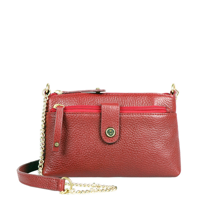 Redwood W1 Red Leather Sling Wallet