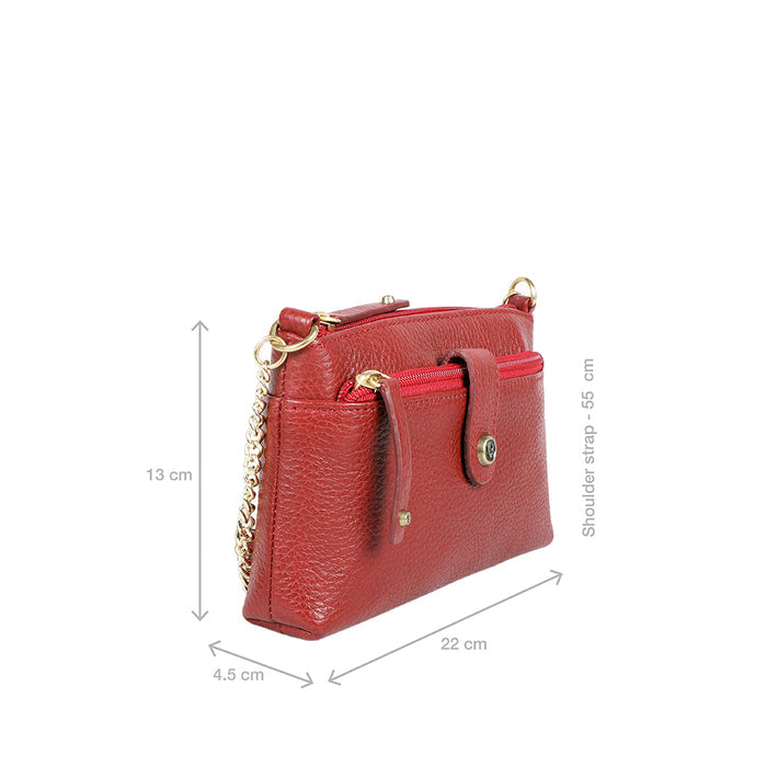 Redwood W1 Red Leather Sling Wallet