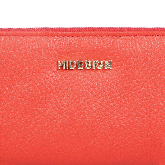Redwood W2 Red Leather Double Zip Around Wallet