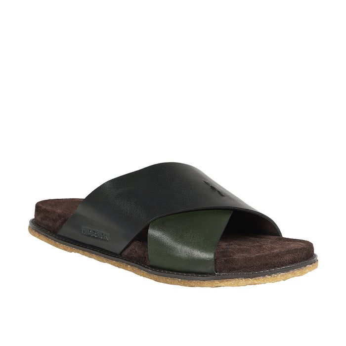 Reef Men's Black Leather Slides