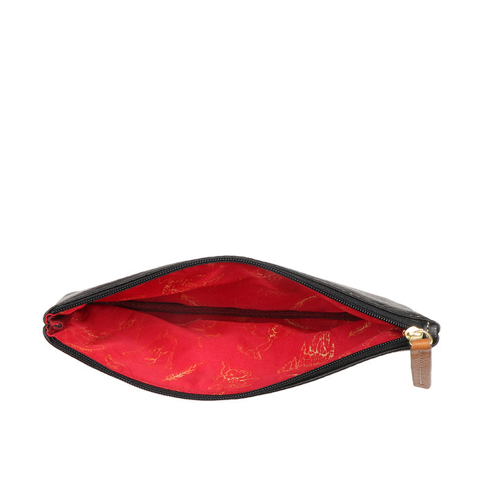 Remedios Black Leather Combo Pouch