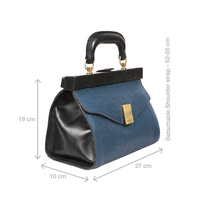 Retro 01 Blue Leather Sling Bag