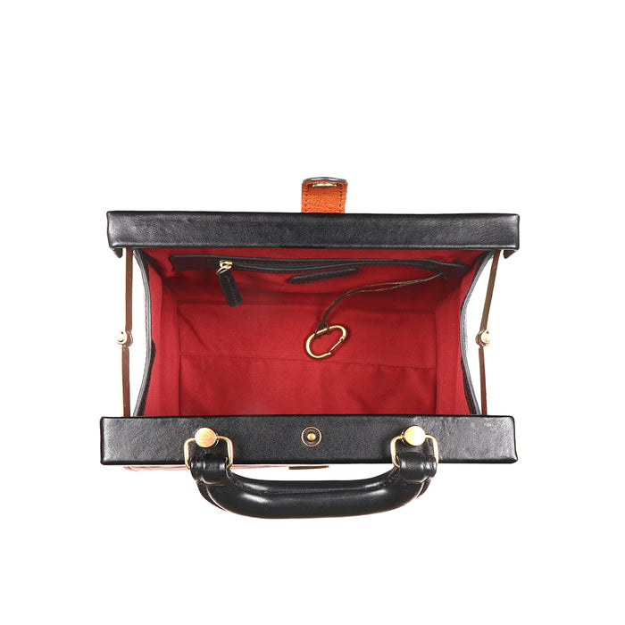 Retro 01 Orange Leather Sling Bag