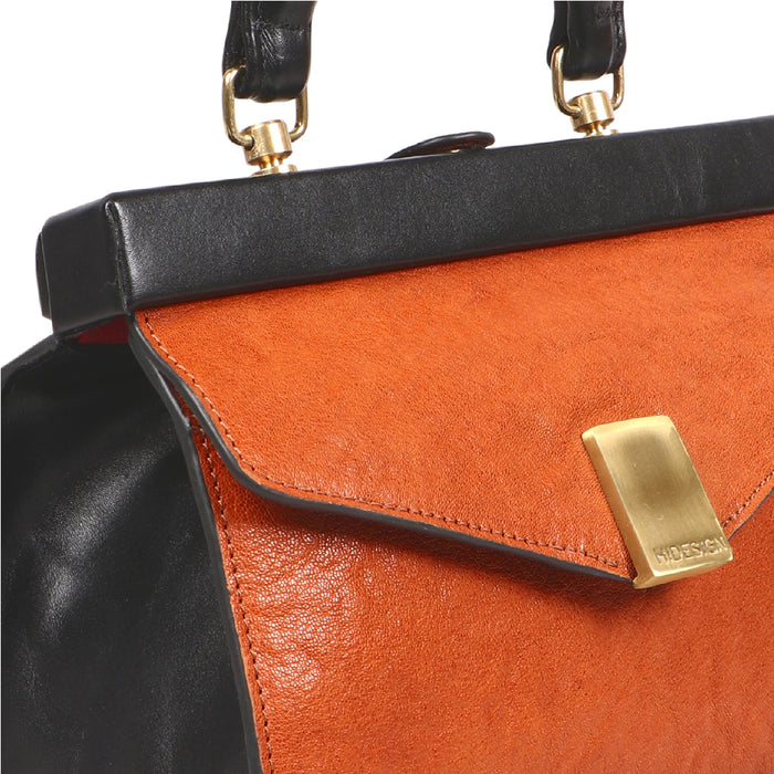 Retro 01 Orange Leather Sling Bag