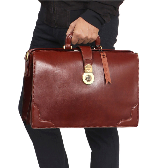 Retro 02 Tan Leather  Messenger Bag