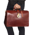 Retro 02 Tan Leather  Messenger Bag