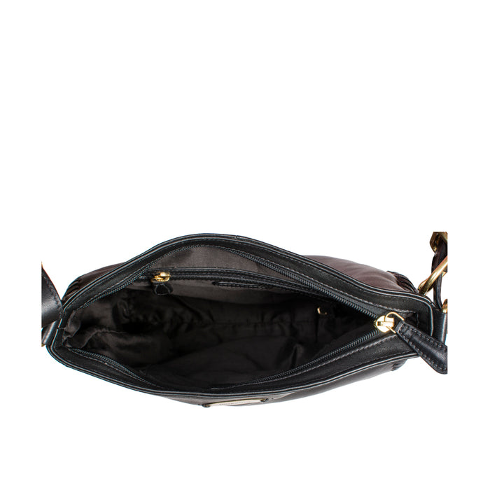 Rhubarb 01 Black Leather Shoulder Bag