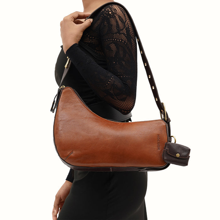 Rin Rin - 02 Brown Leather Shoulder Bag